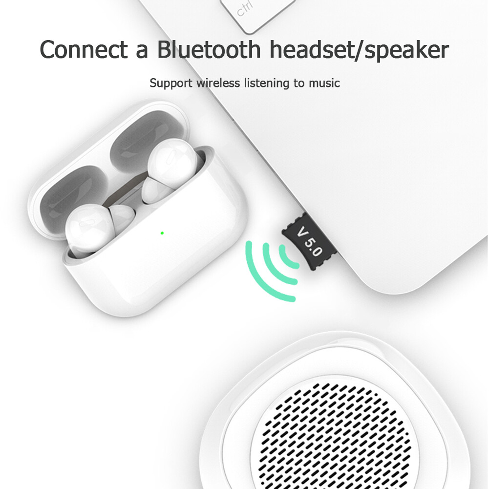 Bộ Chuyển Đổi USB Bluetooth 5.0, Thu Không Dây Truyền Cho Bàn Phím Chuột PC Phụ Kiện Âm Thanh