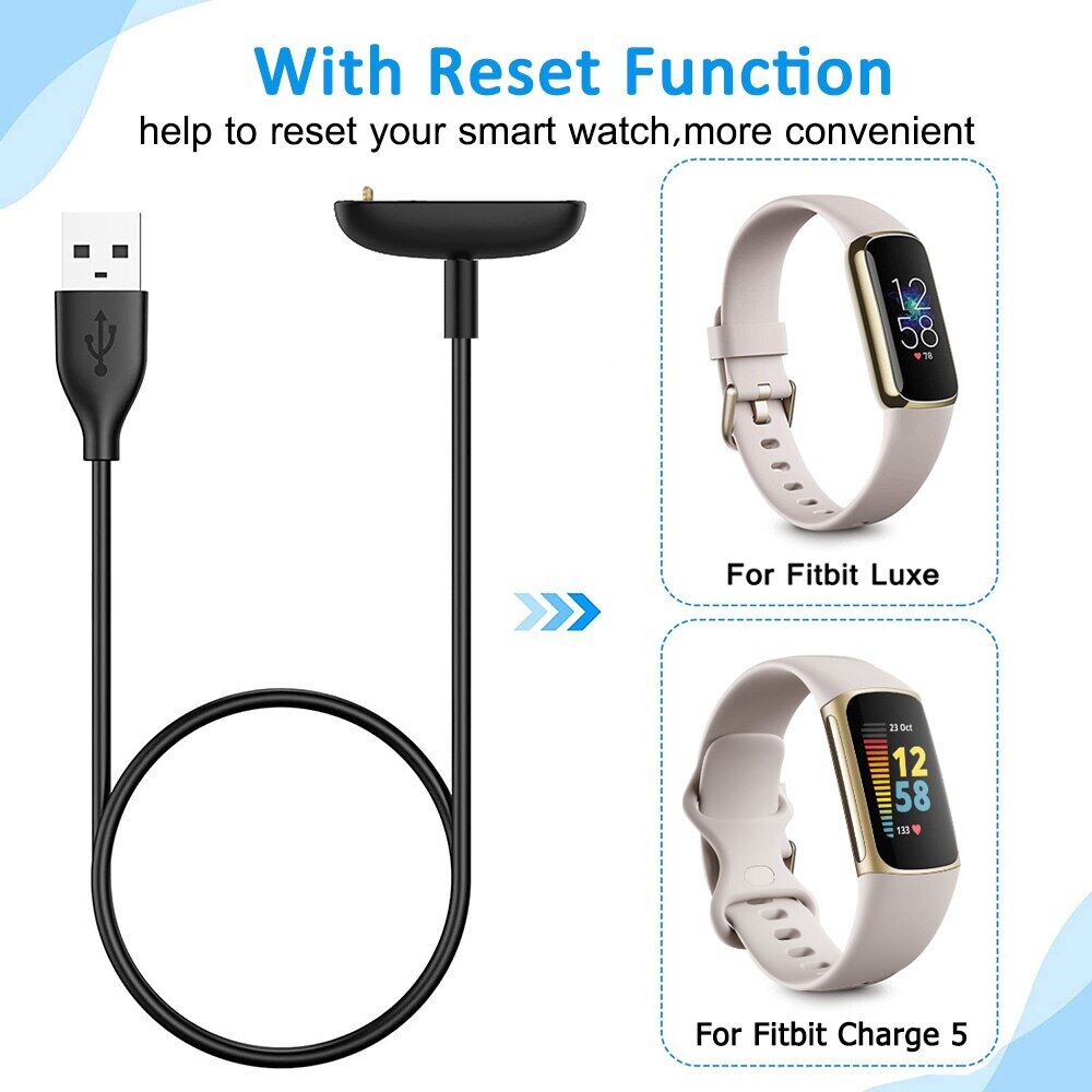 Sạc cho Sạc Fitbit 5 Sạc Fitbit 6 USB thay thế cáp sạc sạc cho Fitbit Luxe Cáp cái nôi Bộ chuyển đổi sạc dạng chân đế