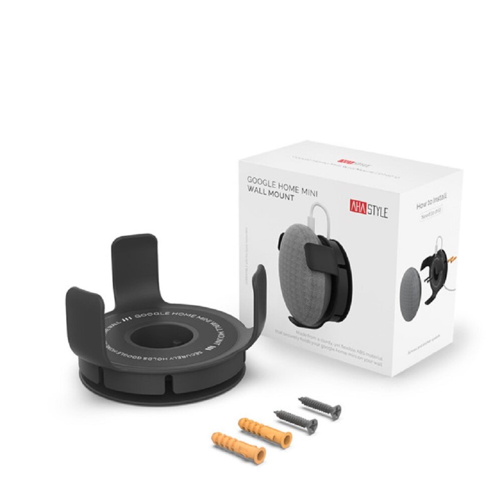 Householdsa Wall Mount Bracket Smart Speaker Case Holder Built-in Cable Management Compatible For Google Home Mini/echo Dot 3rd Generation