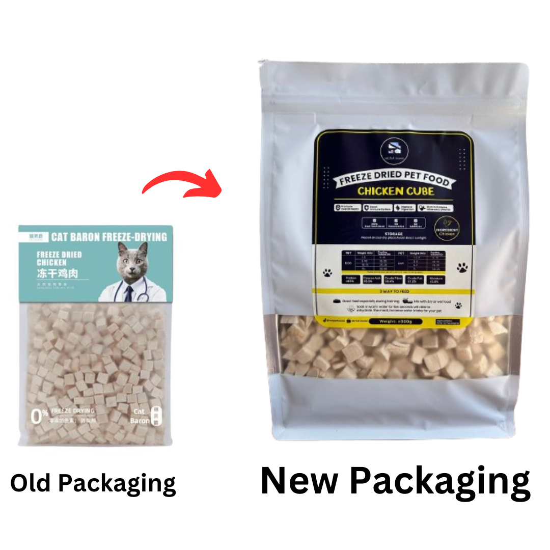 Booster Kucing Gemuk Freeze Dried Chicken Cube 100g/300g/500g Pet