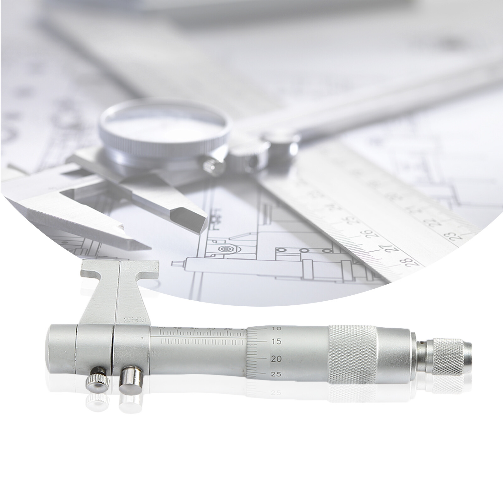 5-30/25-50/50-75/75-100mm Inside Hole Spiral Micrometer Caliper Measuring Tool