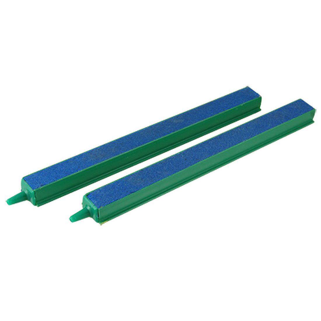 2 Pcs Fish Tank Air Bubble Airstone Bar 8" Green Blue