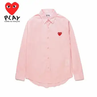 cdg pink shirt