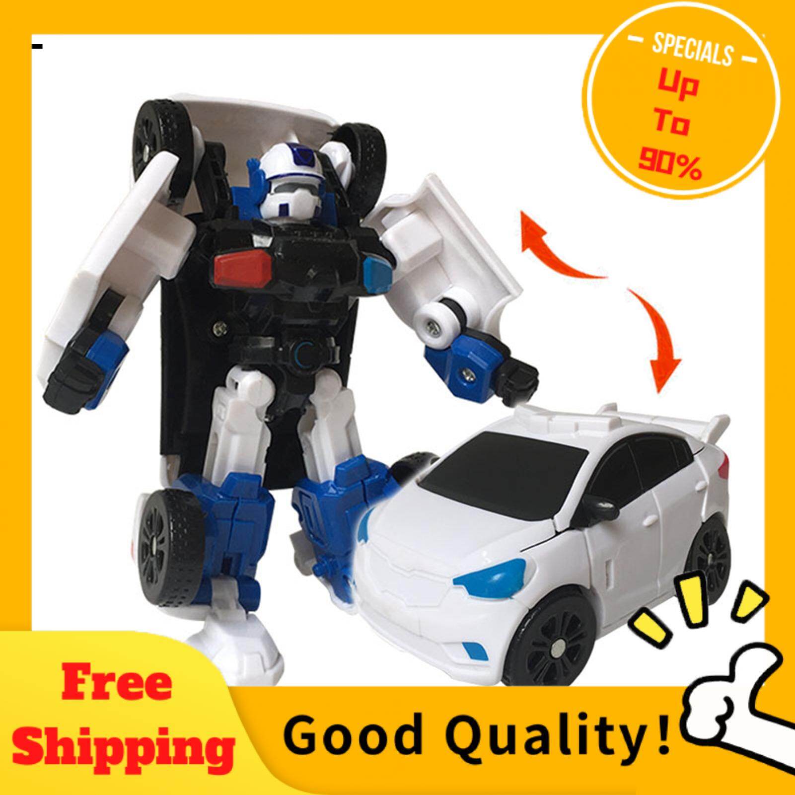 Dece Flor Deformation Robot Action Figure Kids Gift ABS Cartoon Appearance Deformation Cars Toy for Boys