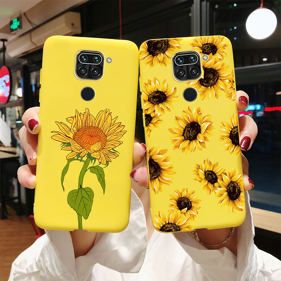 For Xiaomi Redmi Note 9 /Note 9 Pro/ Note 9S Case Cute Sunflower Back Cover Soft Silicone Phone Case