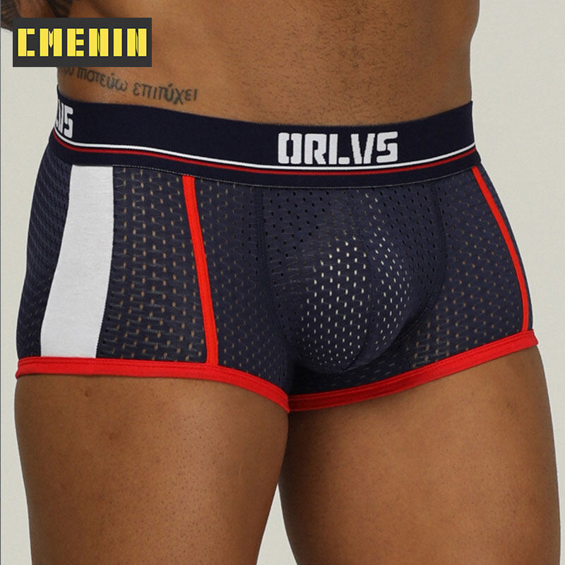 (1 Cái) 2020 Mới Cotton Thoáng Quần Lót Boxer Nam Rỗng Lưới Võ Sĩ Quần Lót Nam Dạng Quần Đùi Boxershorts Thoáng Khí Trung Kế OR193