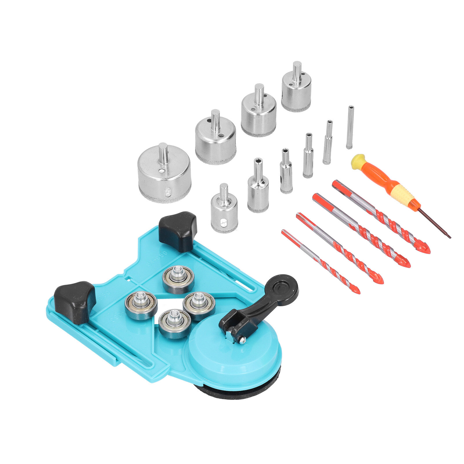 How Saw Kit, Large Clearance Hole Triangle Shank Diamond Drill Bit for Ceramic Glass