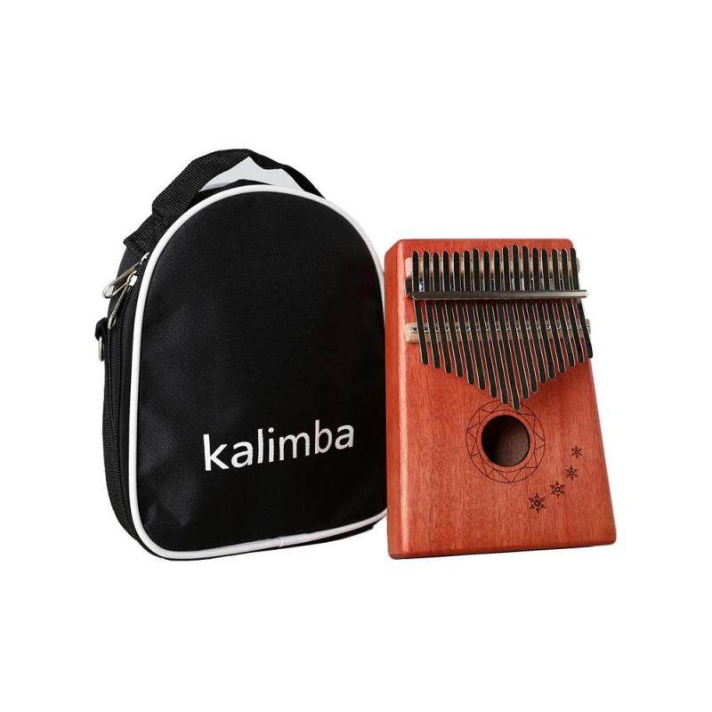 XE 17 Key Kalimba Mbira Calimba African Mahogany Thumb Piano Wood Musical Instrument Models:Cherry blossom inlay Malaysia