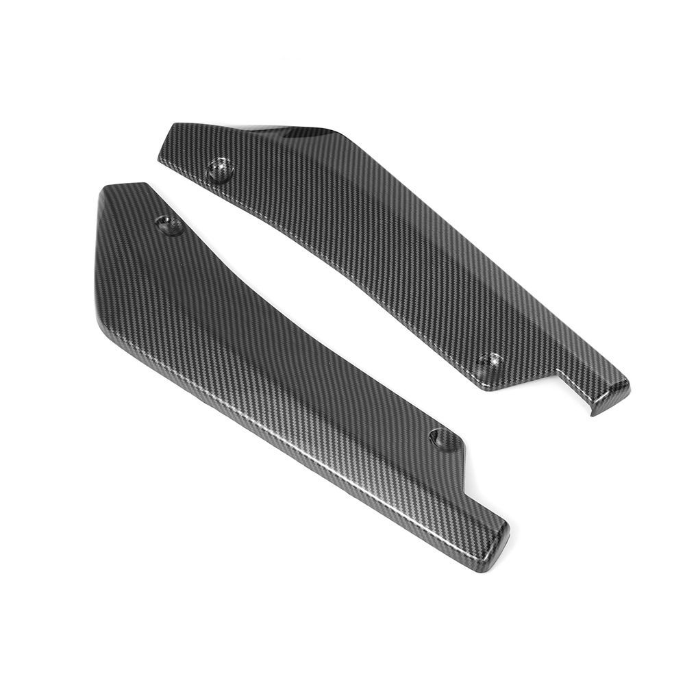 NPDTN 2Pcs Black Diffuser Universal Splitter Lip Spoiler Protector Scratch Car Rear Bumper