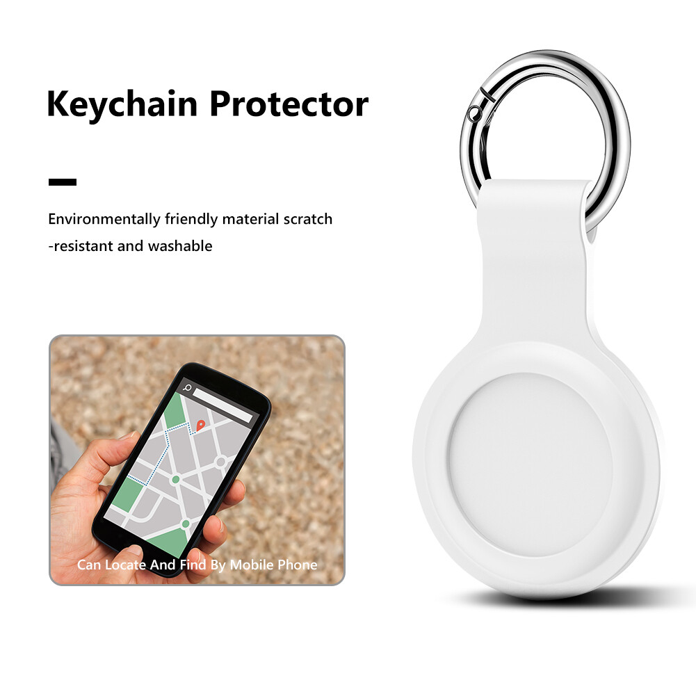 Portable Silicone Protective Cover with Keychain for Airtags Protective Case for Airtags
