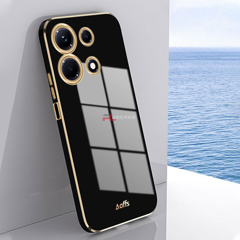 PlusCase for Infinix Note 30 4G 6D Plating Soft Case Lens Protector Square Frame Silicone Glossy Shockproof Phone Back Cover