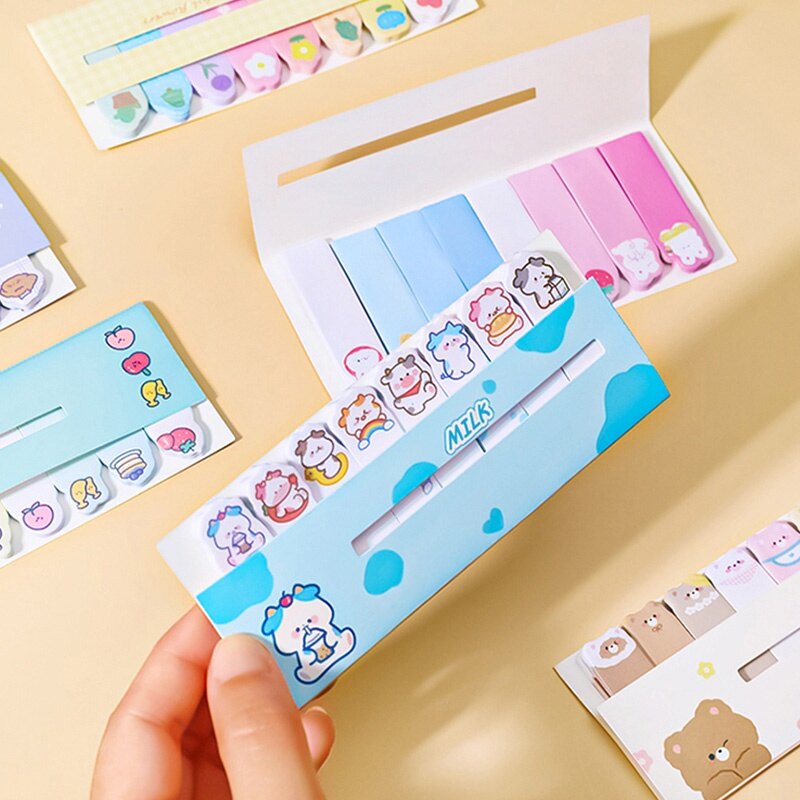 120 Tờ Giấy Dán Hoạt Hình Nhãn Dán Dễ Thương Có Thể Xé Giấy Dán Chỉ Mục Học Sinh