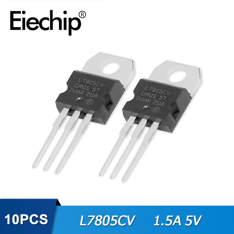 10pcs l7805cv l7805 1.5a 5v to-220 voltage regulator