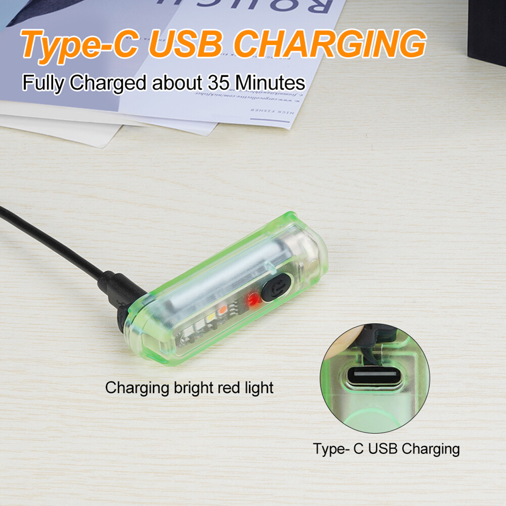 Đèn Pin Mini LED EDC Đèn Móc Khóa Khẩn Cấp Di Động Cắm Trại Câu Cá