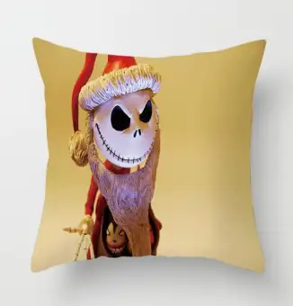 Zengia Nightmare Before Christmas Cushion Cover Ghost Pillow Cover