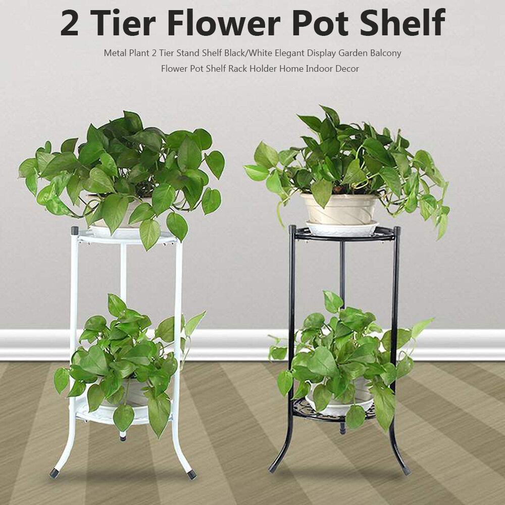 2 tier elegant display indoor balcony planter bonsai holder plant