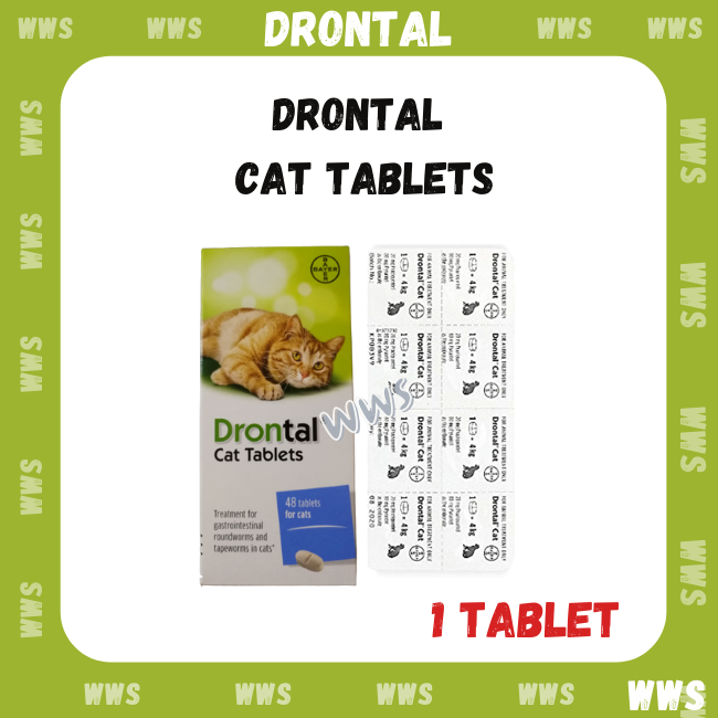 Drontal Cat Wormer Tablets Worming For Cats Convenient For Cats Under