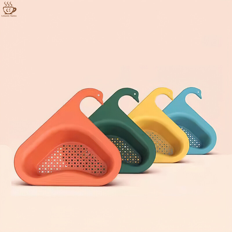 Giỏ Thoát Nước Hình Thiên Nga Chậu Rửa Giỏ Thoát Nước Rau Quả Thông Thường Giỏ Thoát Nước Đa Năng Cho Bồn Rửa Chén Thức Ăn Thừa Nhà Bếp