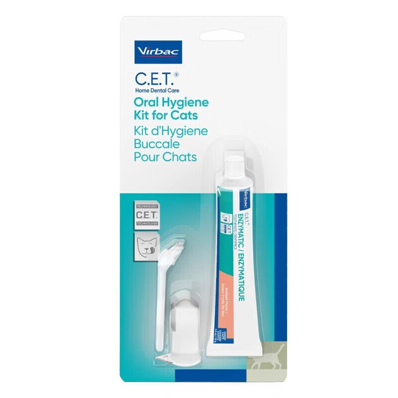 Virbac c.e.t enzymatic toothpaste for dogs cats seafood flavor 2.5 oz. / 70g