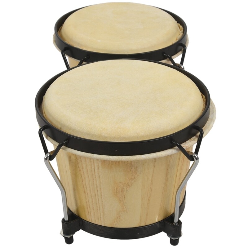 Wooden African Bongos Drum Percussion Musical Instruments Early Learning Educational Toys for Percussion Instruments Parts