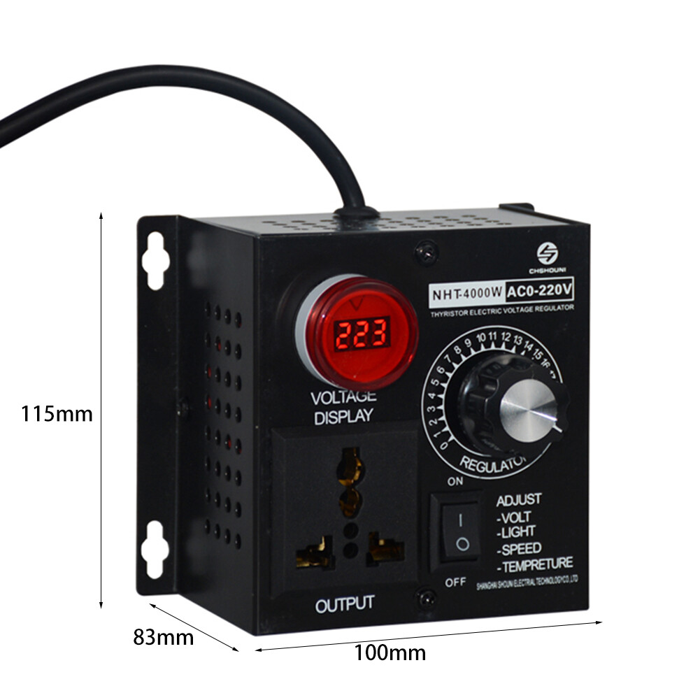 Bộ Điều Chỉnh Điện Áp AC 220V 4000W Bộ Điều Chỉnh Điện Áp Biến Đổi Nhỏ Gọn Bộ Điều Chỉnh Độ Sáng