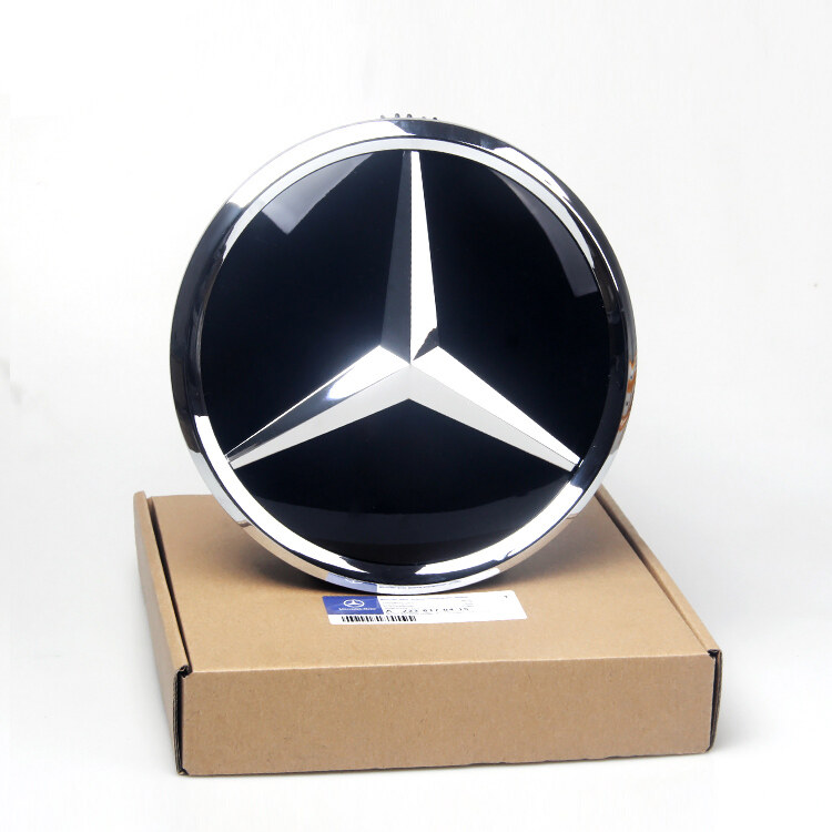 185mm For Mercedes Benz all GLA GLK ML GL series logo Front grille emblem Acrylic Solid badge Mirror effect surface