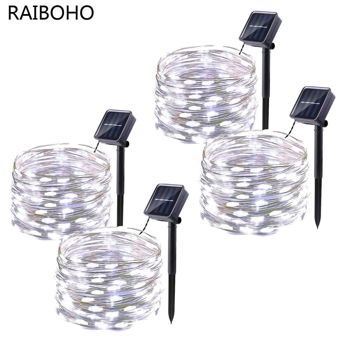 Ngoài trời Năng Lượng Mặt Trời Dây Đèn 4 Gói Ankway 100 LED 8 Chế Độ 3-Sợi Dây Đồng 39 ft Ngoài Trời Cổ Tích dây Đèn LED Năng Lượng Mặt Trời cho Vườn Hiên Cửa Sổ Phòng Hàng Rào Cây và Sân