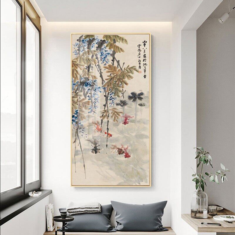 World Famous Ancient Artwork Chinese Style Landscape Wall Art Canvas Painting Canvas printing Picture Print Office Living Room Home Decor 1PCS Inner Framed or No Frame
