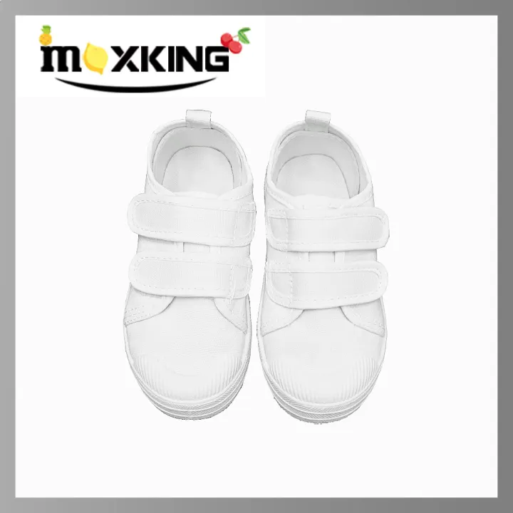 white canvas baby shoes
