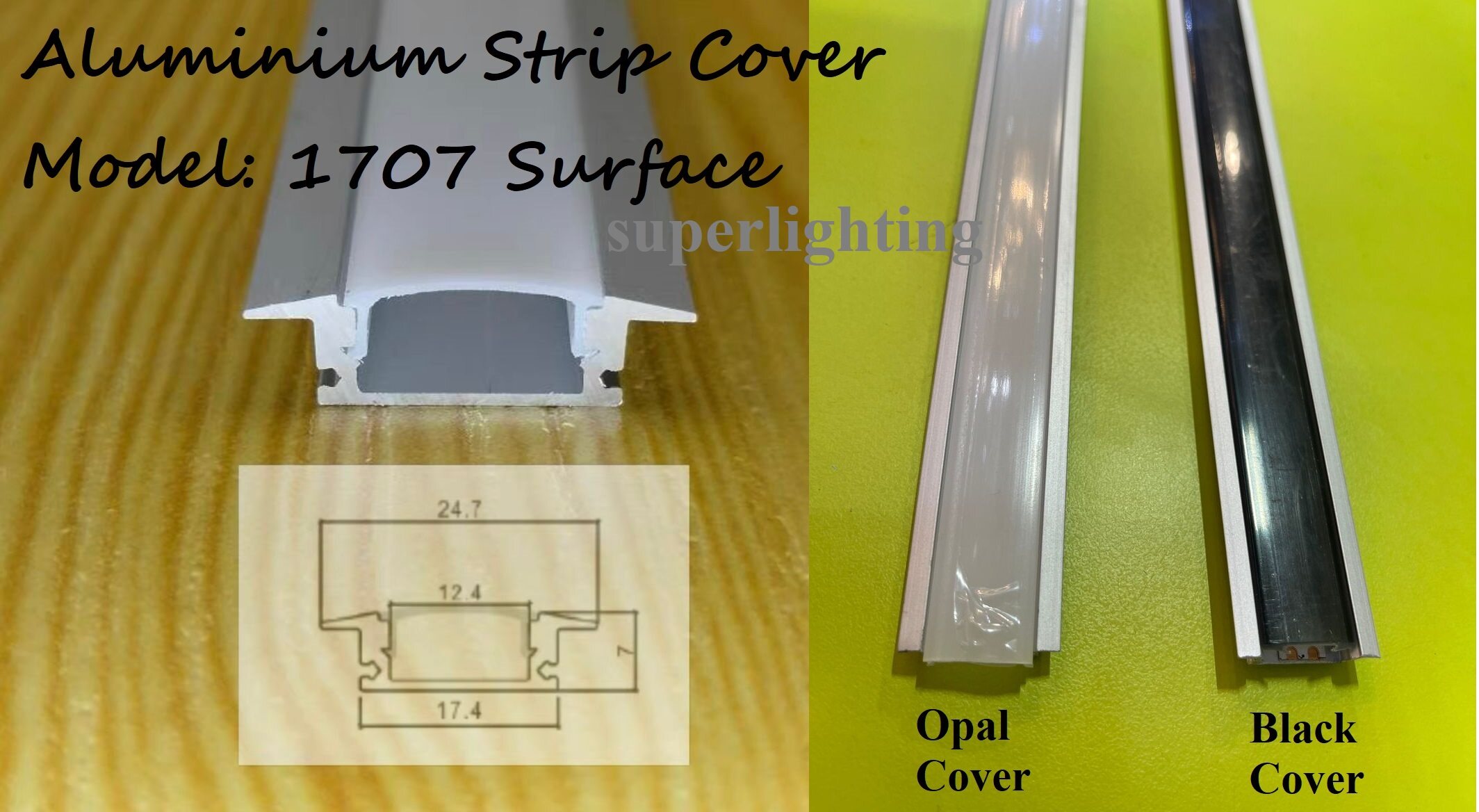 LED Channel Strip Light Aluminium Casing Profile Track Housing