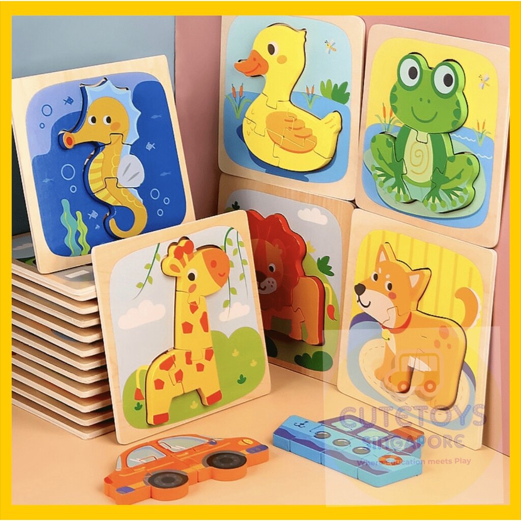 Children's Puzzle Grasp Board (Wooden Educational Puzzle)