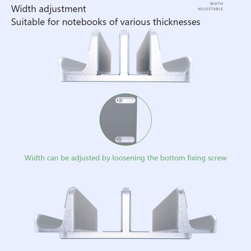 Adjustable Vertical Laptop Tablet Stand Bookshelf Suporte Notebook Aluminum Bracket For Macbook Suitable For Xiaomi HP PC Desk Holder Support