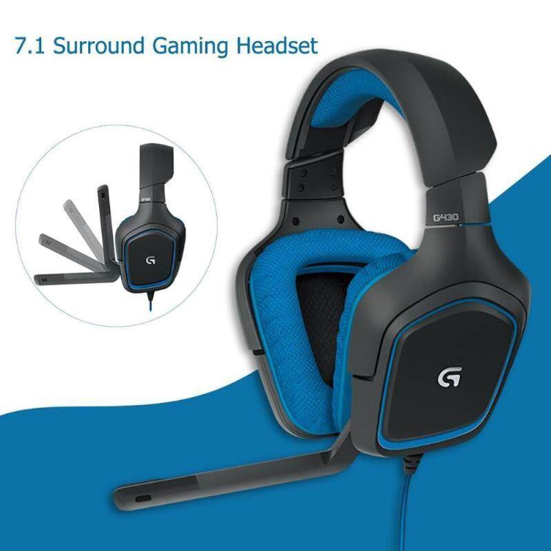 Logitech G430 7.1 Surround Gaming Headset, Stereo USB Wired Headphone With Adjustable Noise-cancelling Rotating Ear Cups For PC Singapore