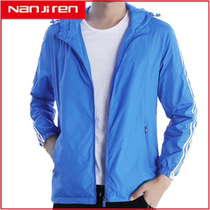 Nanjiren free shipping Jacket Men's Spring and Autumn Korean Thin Sunscreen Clothes Youth Loose Windbreaker Student Tide Hooded Sports Coat