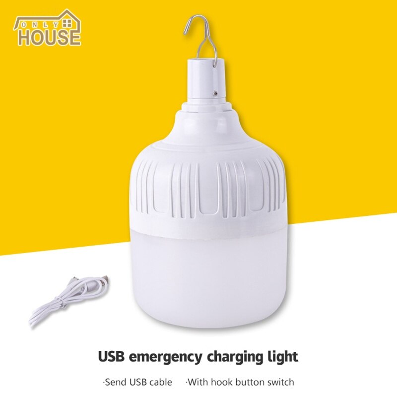 Led emergency light bulb led street stall night market stall light outdoor camping charging wireless lighting USB energy saving lamp
