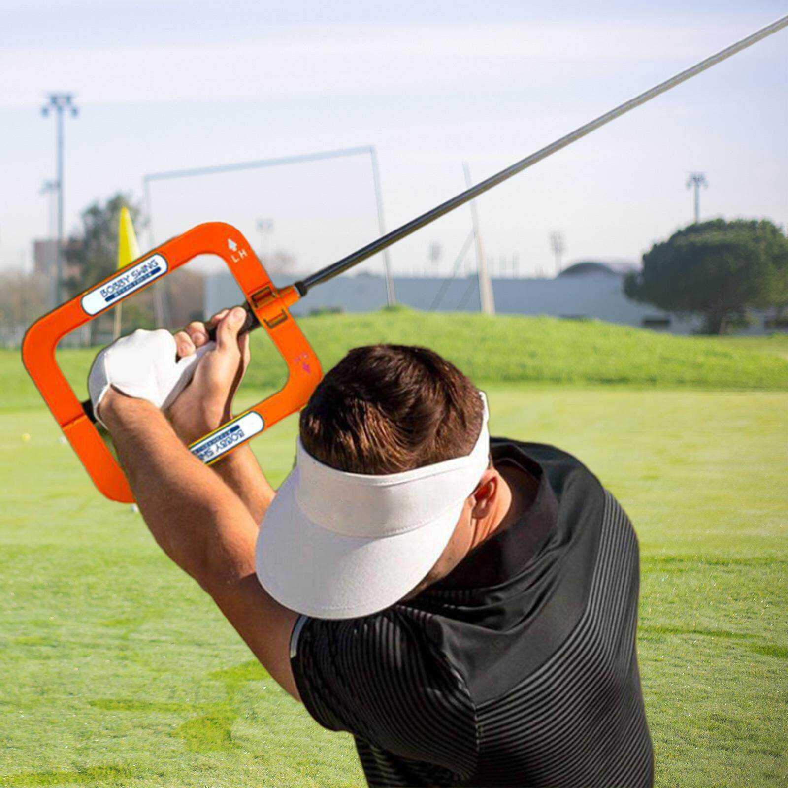 ZYMOON Portable Golf Swing Trainer Improving Swing Plane Swing Arm Correct Swing Training Aid for Golfer Men Women Beginners Sports Indoor