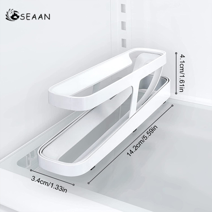 Automatic Eggs Storage Box Plastic Rolling Eggs Holder Basket Container Dispenser Organizer Closet For Fridge Kitchen Egg Tray
