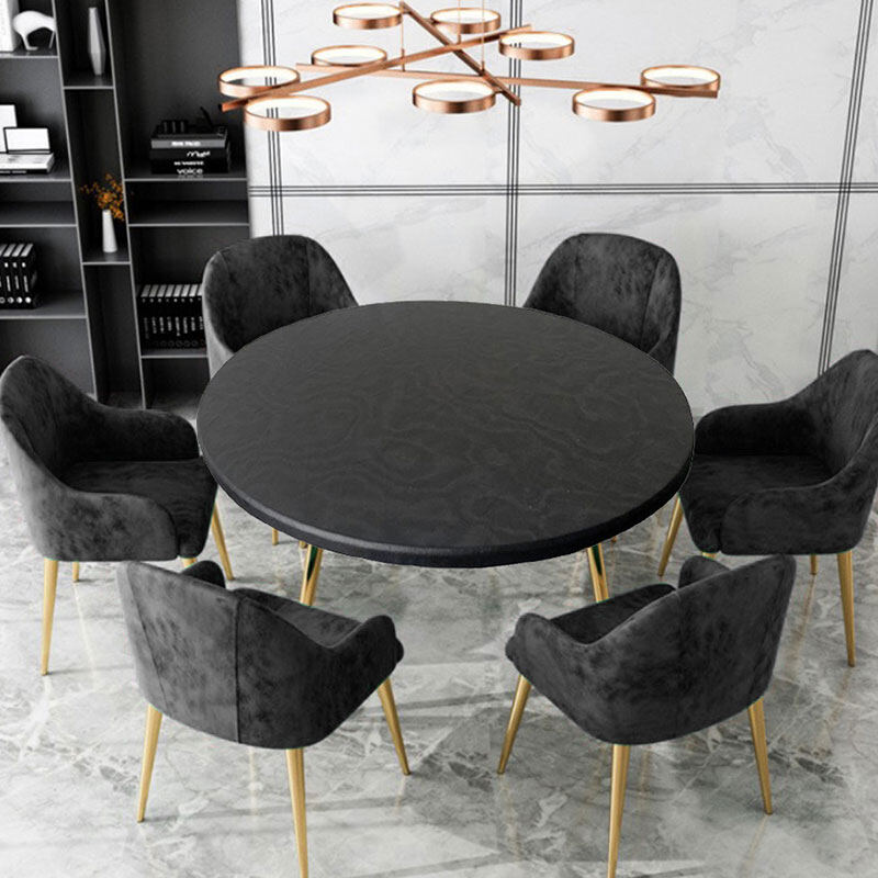 nuoke Round 60-130cm Fitted Tablecloth Table Cover Elastic Protector Waterproof