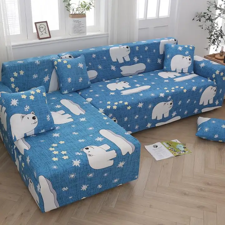 Half A Set 1 Piece Only Universal Sofa Cover L Shape Sofa Cover Soft Sofa Cover Stretchable With 1 Free Pillow Case With Foam Sticks Furnitures Home Style 61 80 Lazada Ph