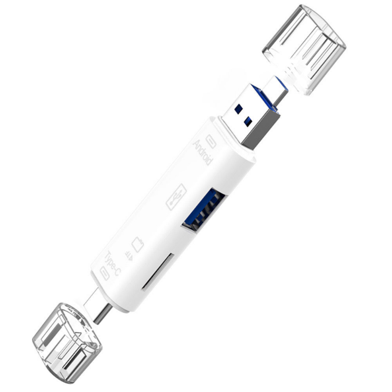 Đầu Đọc 5 Trong 1 Usb Đa Chức Năng 2.0 Loại C/Usb /Micro Usb/Tf/Thẻ Nhớ SD Bộ Chuyển Đổi Đầu Đọc Thẻ OTG Phụ Kiện Điện Thoại Di Động