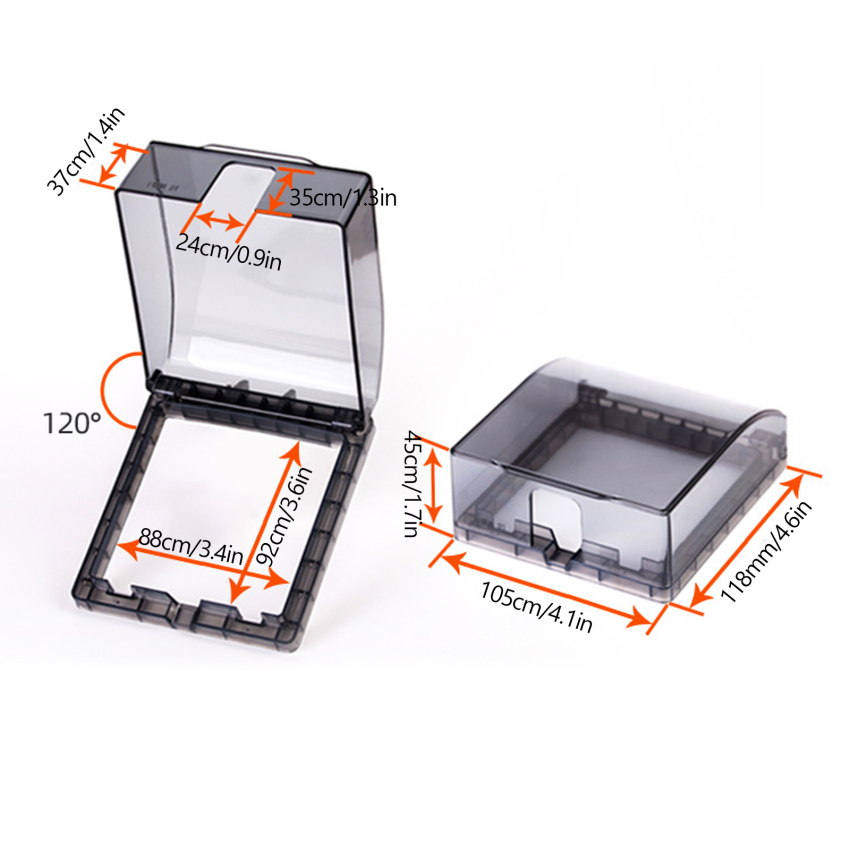 Wall Socket Switch Protective Case Power Dust Cover Rectangle Waterproof Cover