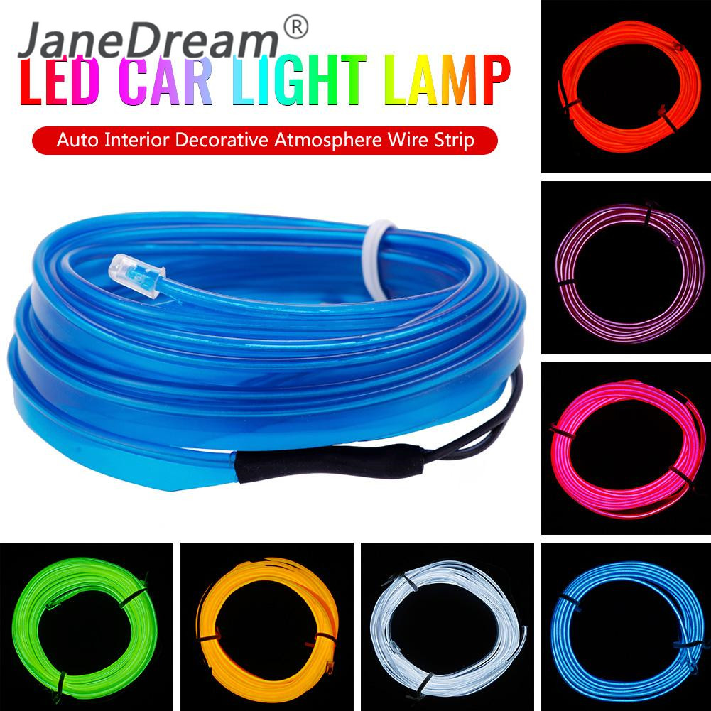 Janedream 1M 12V dẫn đèn xe ô tô đèn tự động trang trí nội thất tạo bầu không khí dây dải