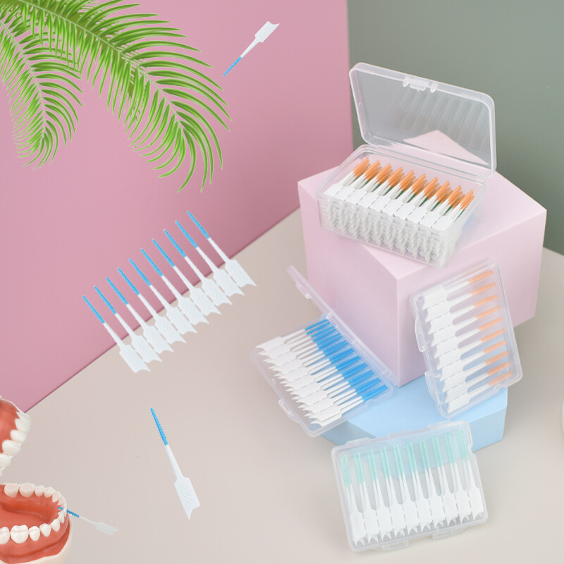 Tăm xỉa răng nha khoa bàn chải Bàn chải silicon kẽ răng giữa các răng tăm Silicone với công cụ làm sạch răng miệng sợi