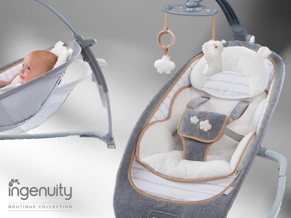 ingenuity boutique collection swing and rocker in bella teddy