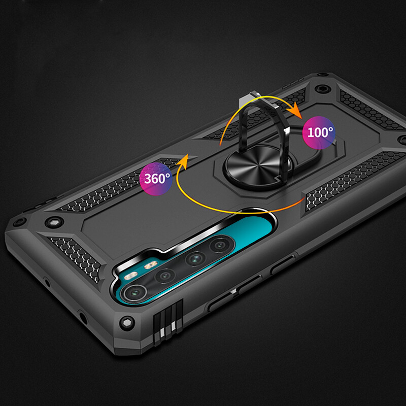 Lifebelle Cho Xiaomi Mi Note 10 Lite / Note 10 / Note 10 Pro, Vỏ Điện Thoại Bọc Thép Chống Sốc Sang Trọng Vỏ Giữ Hình Dạng Nhẫn Từ Tính Chắc Chắn Chân Đế Vỏ Bảo Vệ Cứng