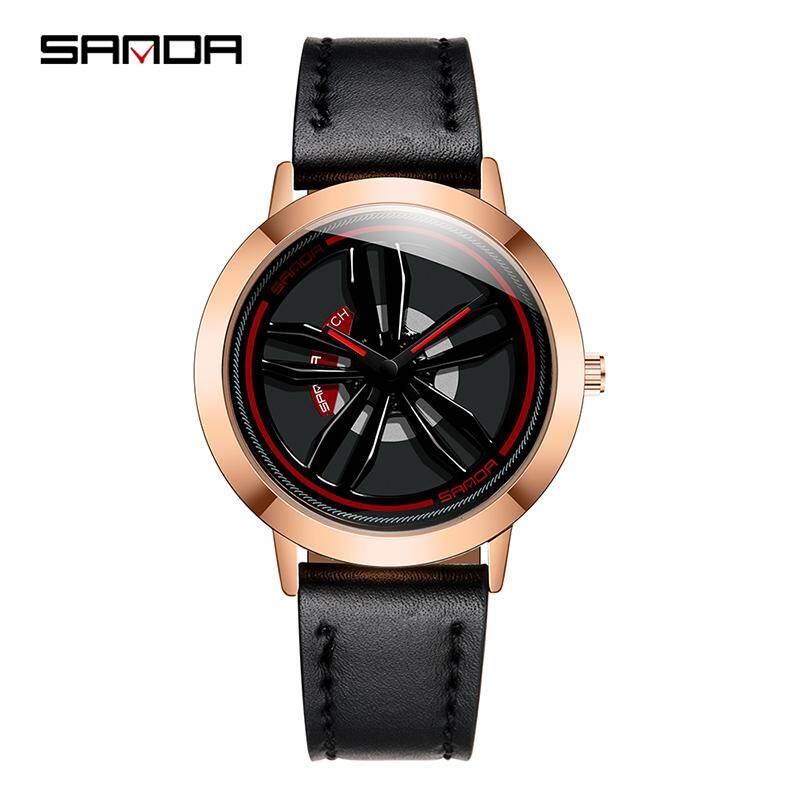 SANDA Brand Men's Watch Wheel Rotating Ddial Sports Business Watch Fashion Luxury High Quality Strap Quartz Waterproof Watch Men's Watch Gift Box