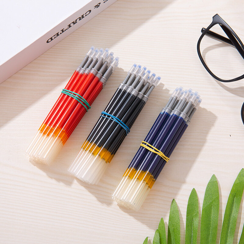 Bộ 10 Cây Bút Gel + 2 Cây Bút, Văn Phòng Phẩm Bút Bi Trường Học Màu Đỏ Xanh Đen 0.5 Mm