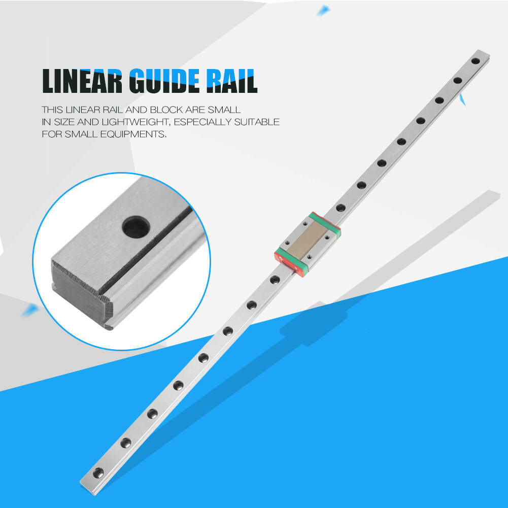 Zonejoy 1 Thanh Dẫn Tuyến Tính Thu Nhỏ MGN12H Khối Trượt Ray Dẫn Tuyến Tính Rộng + 12Mm Dài 450Mm