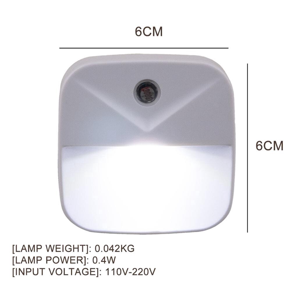 KEBIDU Đèn Chiếu Sáng Tự Động Đèn Ngủ Led Mini Cảm Biến Thông Minh Kèm Phích Cắm Đèn Tiết Kiệm Năng Lượng Cho Phòng Ngủ Đèn Tường Trong Nhà Bảo Vệ Mắt