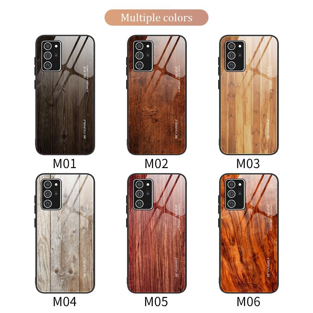 Wood Grain Phone Case for Samsung Galaxy Note 20 Ultra Tempered Glass ...